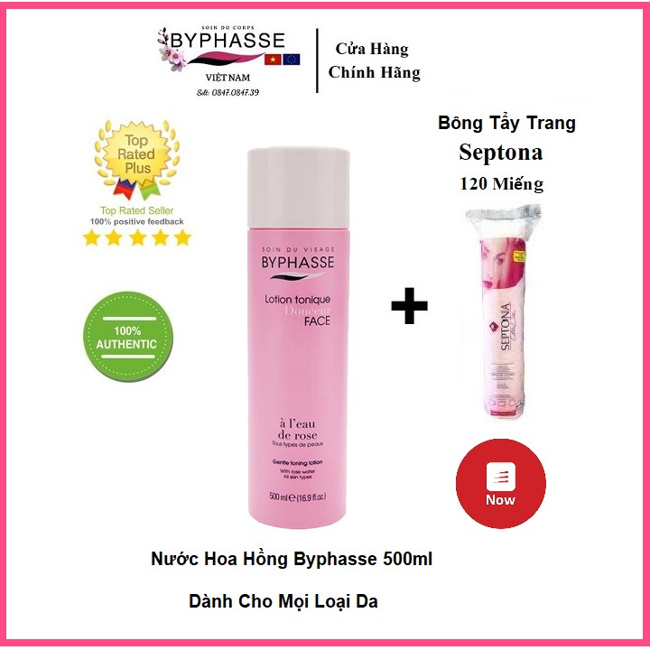 Nước Hoa Hồng Byphasse 500ml Dành Cho Mọi Loại Da