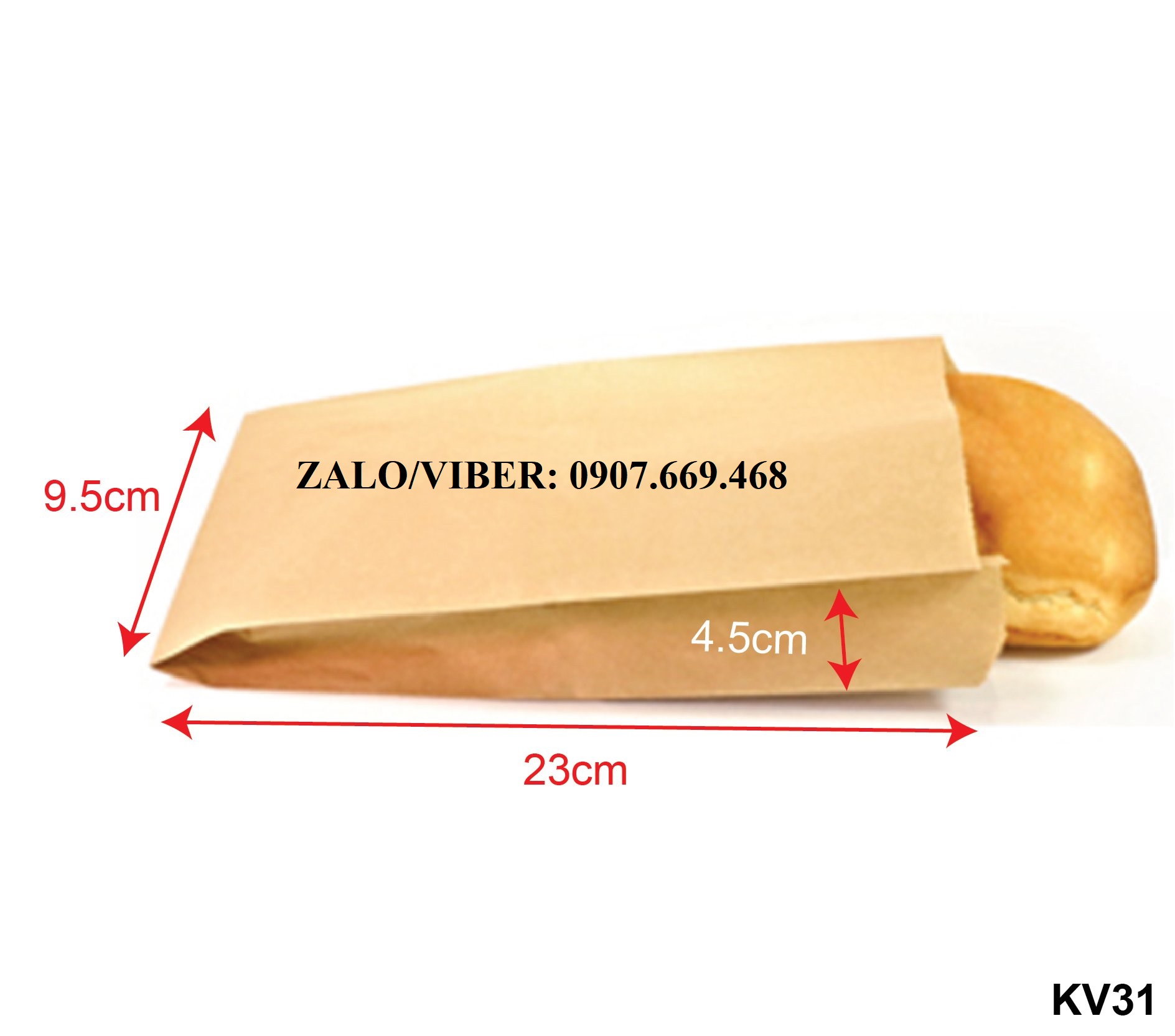 Túi giấy đựng bánh mì hotdog ( combo 300 túi )