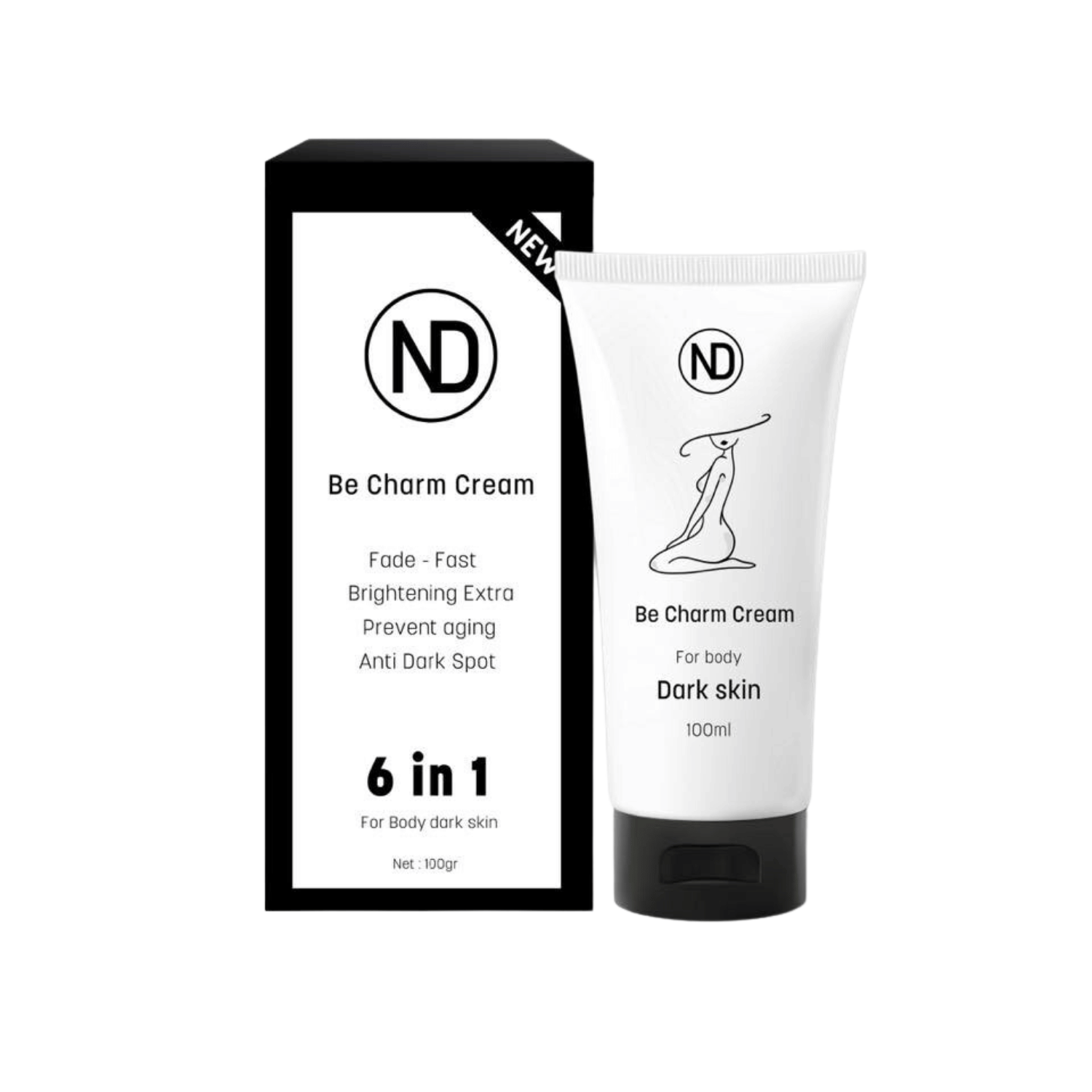 Nd be charm cream for body dark skin - kem mờ giảm thâm sạm vòng 3 100ml mẫu mới