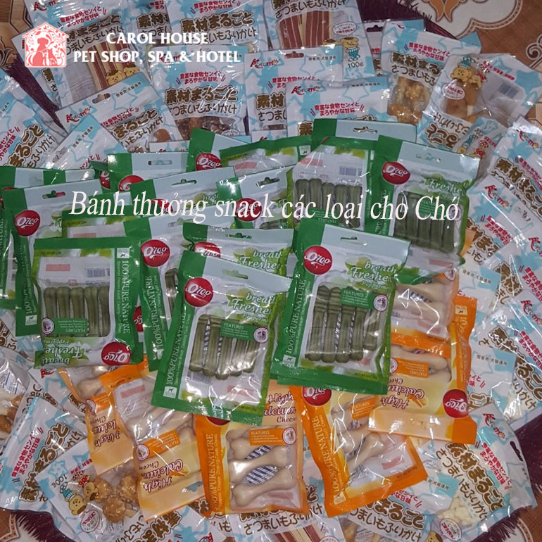 [HCM] SNACK BÁNH THƯỞNG CHÓ MÈO GÓI 100GR