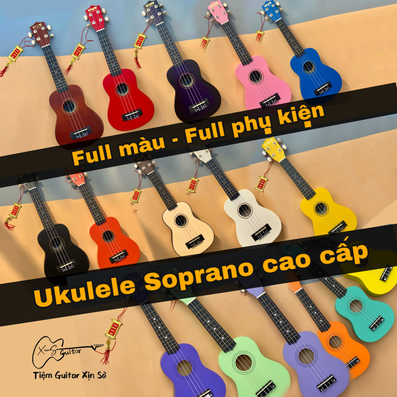 Đàn ukulele soprano cao cấp - tặng kèm phụ kiện