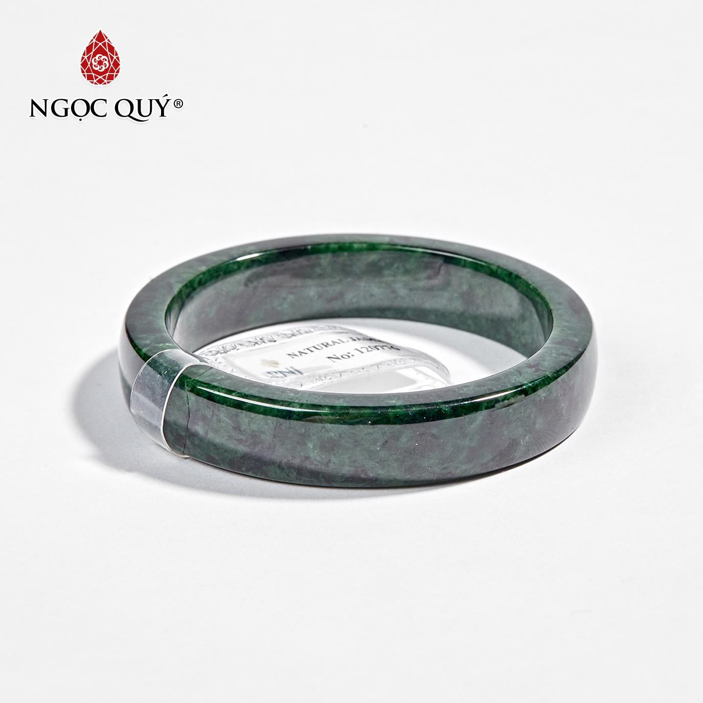 [HCM]Vòng Tay Đá Cẩm Thạch Sơn Thuỷ Liền Khối (Kiểm Định Pnj) Mệnh Môc Hoả (màu xanh đậm) - Ngọc Quý Gemstones