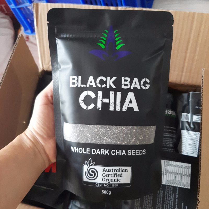Hạt chia đen Úc [ Black Bag Chia ] túi 500gr Hàng Chuẩn