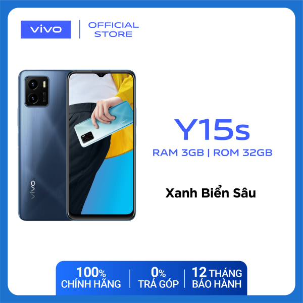 Điện thoại Vivo Y15s (3GB/32GB) Hàng chính hãng - Bảo hành 12 tháng - Freeship