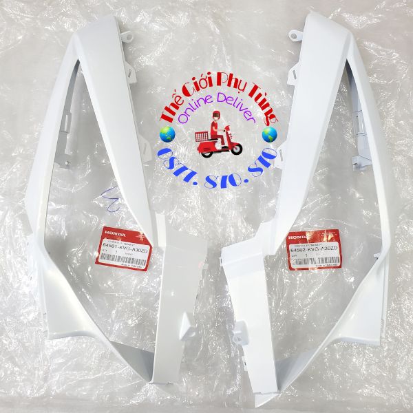Gọng đèn, ốp đèn pha air blade thái trắng zin honda thái lan - 64501-kvg-a30zd/ 64502-kvg-a30zd