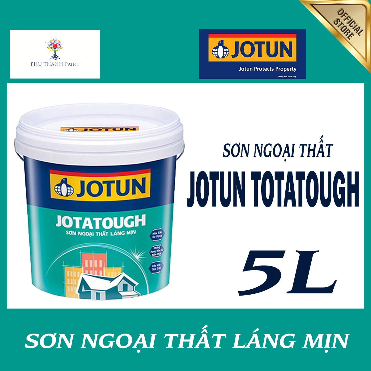 Sơn nước ngoại thất - Trung cấp - Jotun JotaTough - Bề mặt mờ - 5L