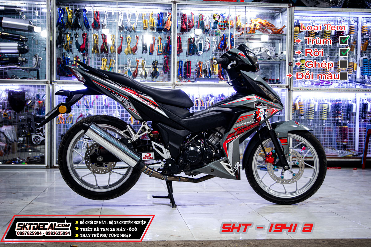 tem rời winner 150 xám xi măng king drag