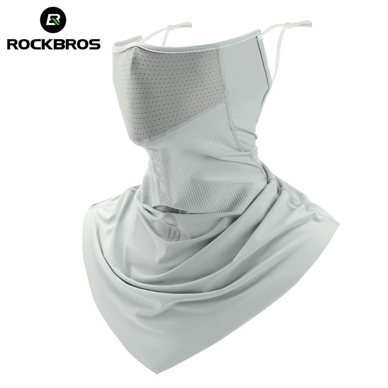ROCKBROS Ice Silk Face Mask Breathable Face Cover UV Protection Washable Quick Dry Face Cover Comfortable Fabric Face Mask Cycling Equipment