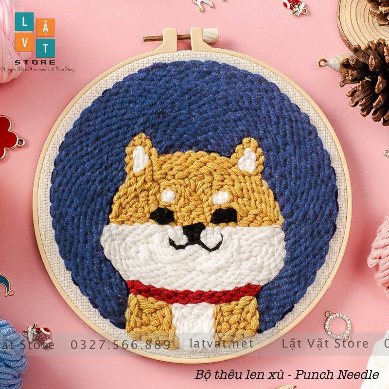 Bộ len xù shiba vui vẻ