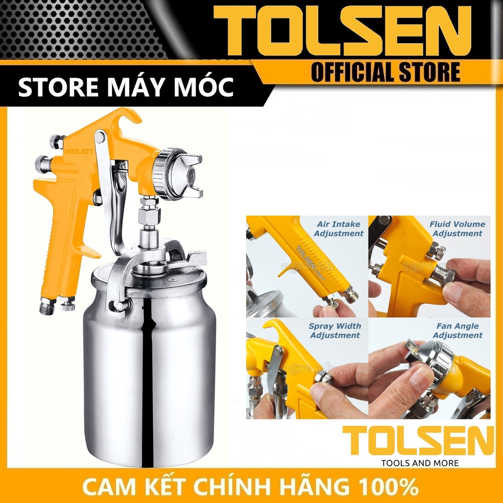 Súng phun sơn 1000ml tolsen 73185 - hàng chính hãng