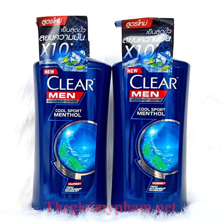 Combo 2 Chai Dầu Gội Clear Men 390g Thái Lan