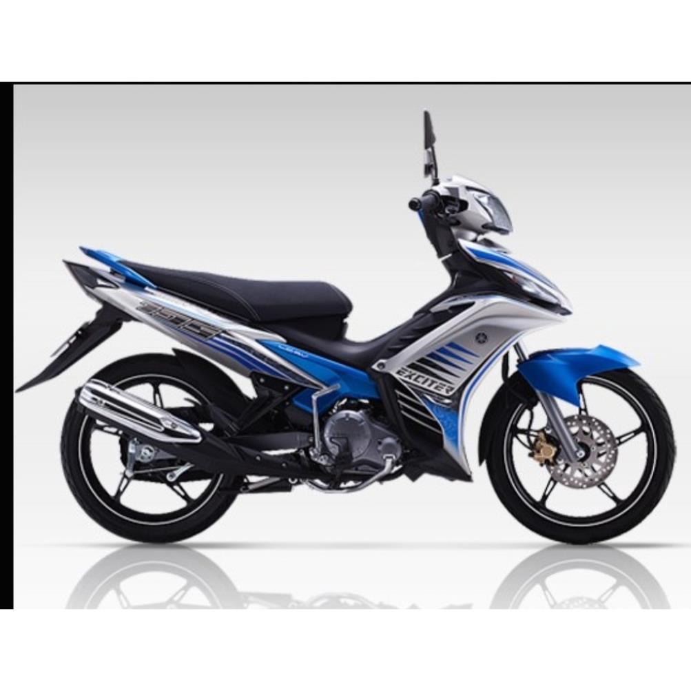 Tem rời exciter 135 zin 2014 dán xe xám bạc - tem chuẩn hình - không phai màu trọn đời