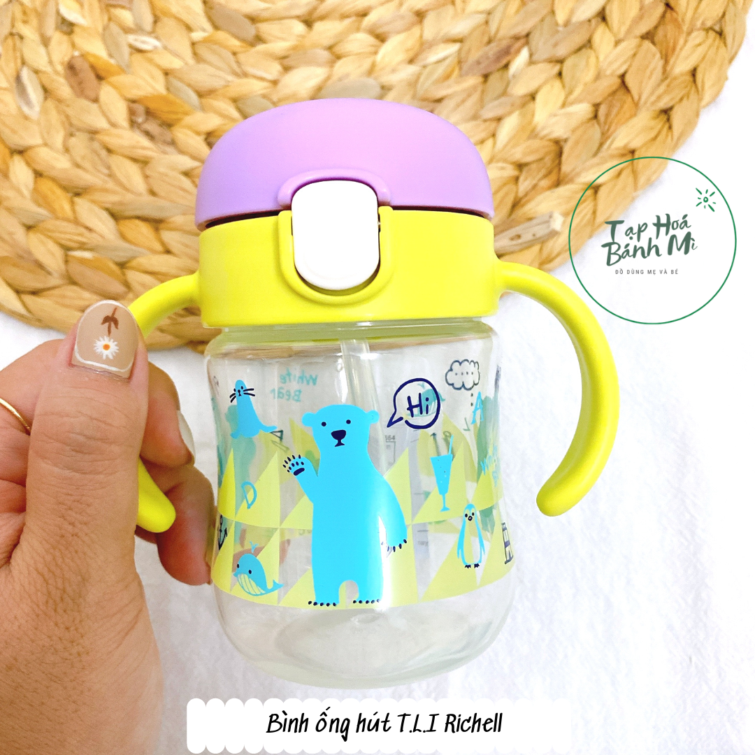 Bình tập uống có tay cầm Richell T.L.I