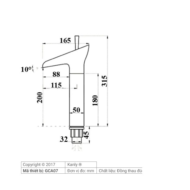 vòi lavabo cổ điển thác nước EV-3003