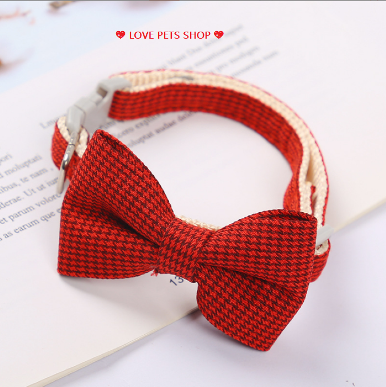 Vòng cổ cho Chó Mèo có nơ dễ thương - Love Pets Shop