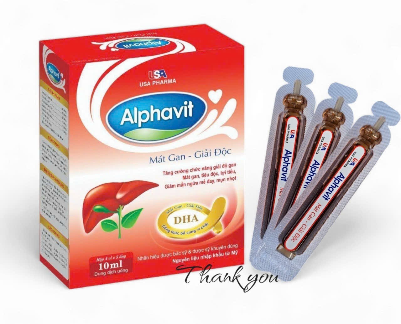 Alphavit mát gan giải độc giúp bé ăn ngon ngủ ngon hộp 10ml