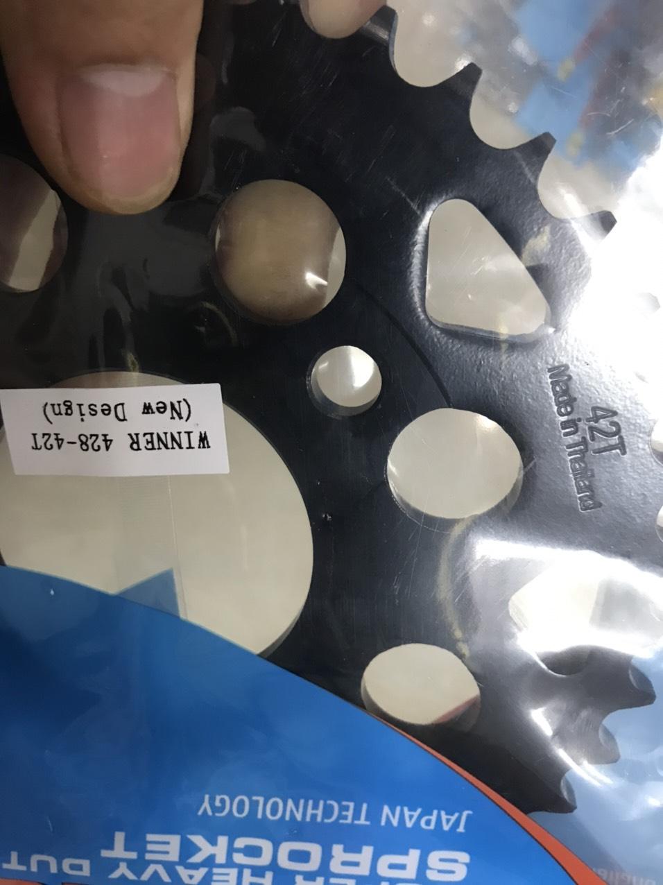Bộ nhông sên dĩa Winner - WinnerX (Nhông15 dĩa42T Rector-sên 428HD 10ly)