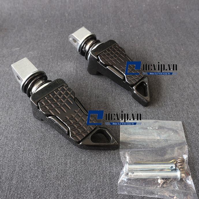 Gác Chân Sau Phối Nhôm CNC Vario/Click 2015, 2018 MS1356 - Đen