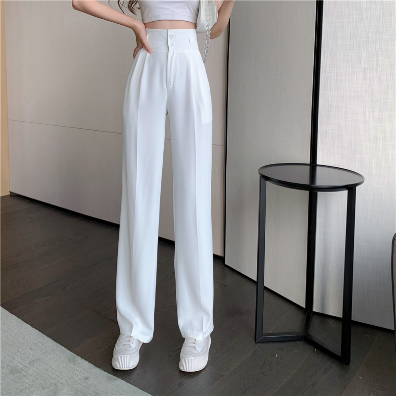 Quần tây ống rộng nữ lưng cao ZENA 2 khuy dài 1m vải tuyết mưa Q888
