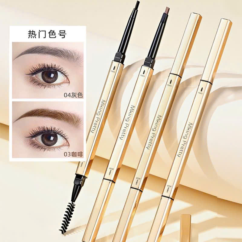 Chì Kẻ Mày 2 Đầu Mking Pretty Vàng Cao Cấp Trang Điểm