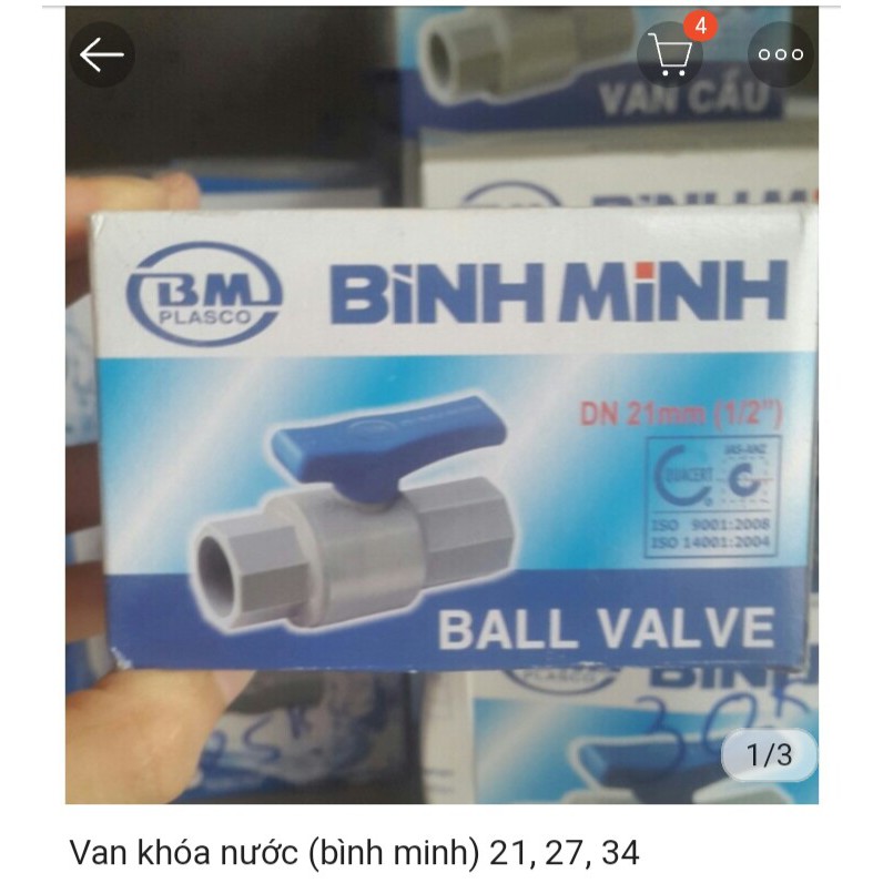 Van khóa nước Bình Minh Phi 21, 27, 34 - Van thoát nước