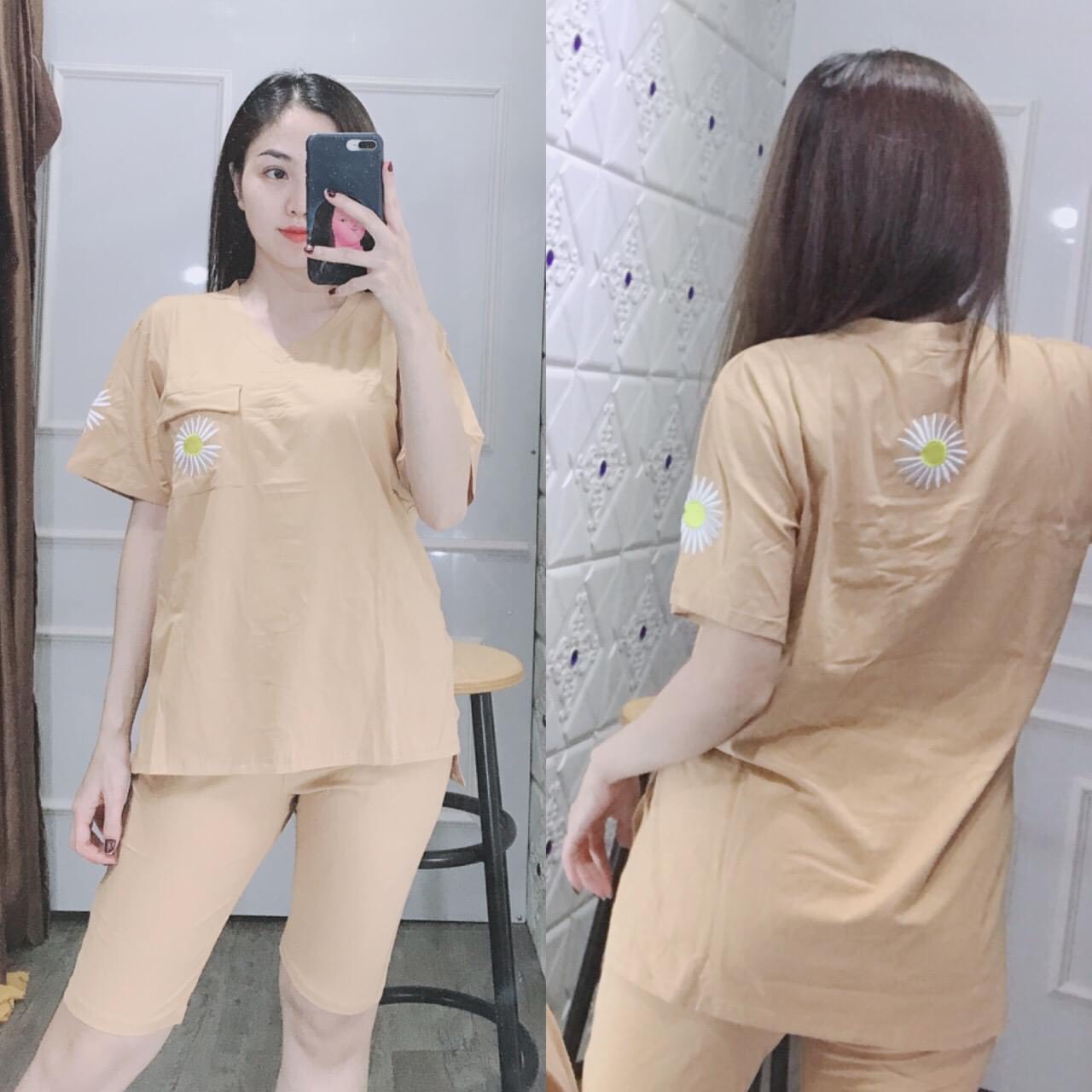 [HCM]BỘ ĐỒ THUN MẶC NHÀ ĐƠN GIẢN-SIZE 40-65KG