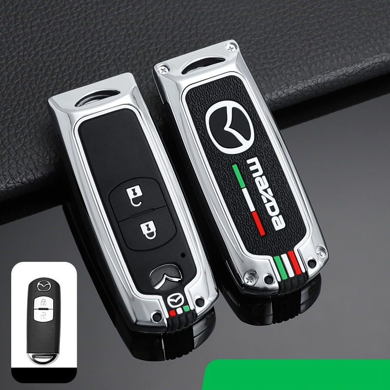 Ốp da chìa khóa, ốp bảo vệ chìa khóa phản quang xe hơi mazda 2,3,6,cx-3,cx-5,cx-8 trước 2020
