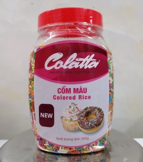 500g CỐM MÀU Trang trí bánh, thức uống Indonesia COLATTA Colored Rice thumbnail