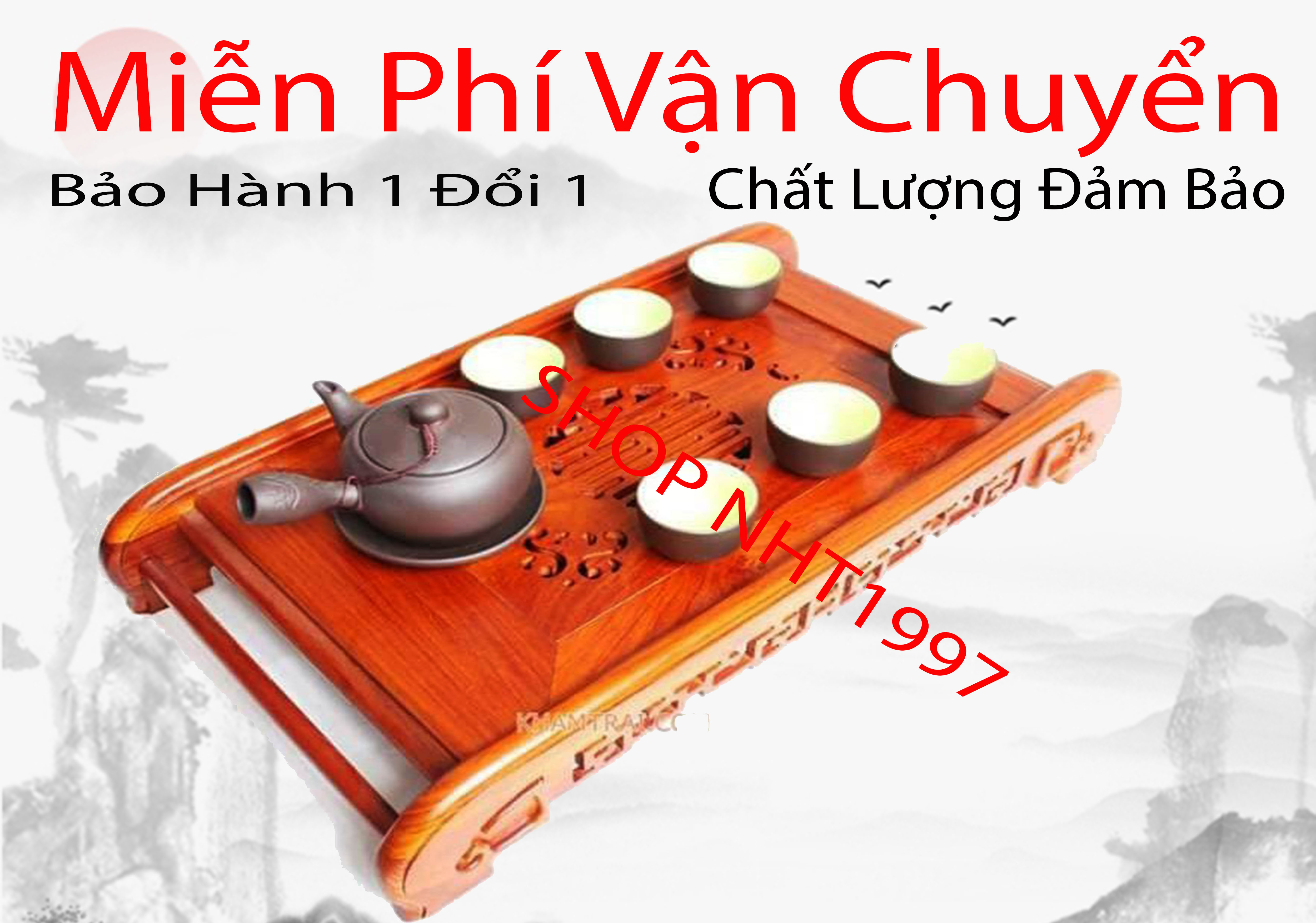 Khay trà chân cuốn gỗ hương khay trà cuốn thư-Khay trà gỗ hương
