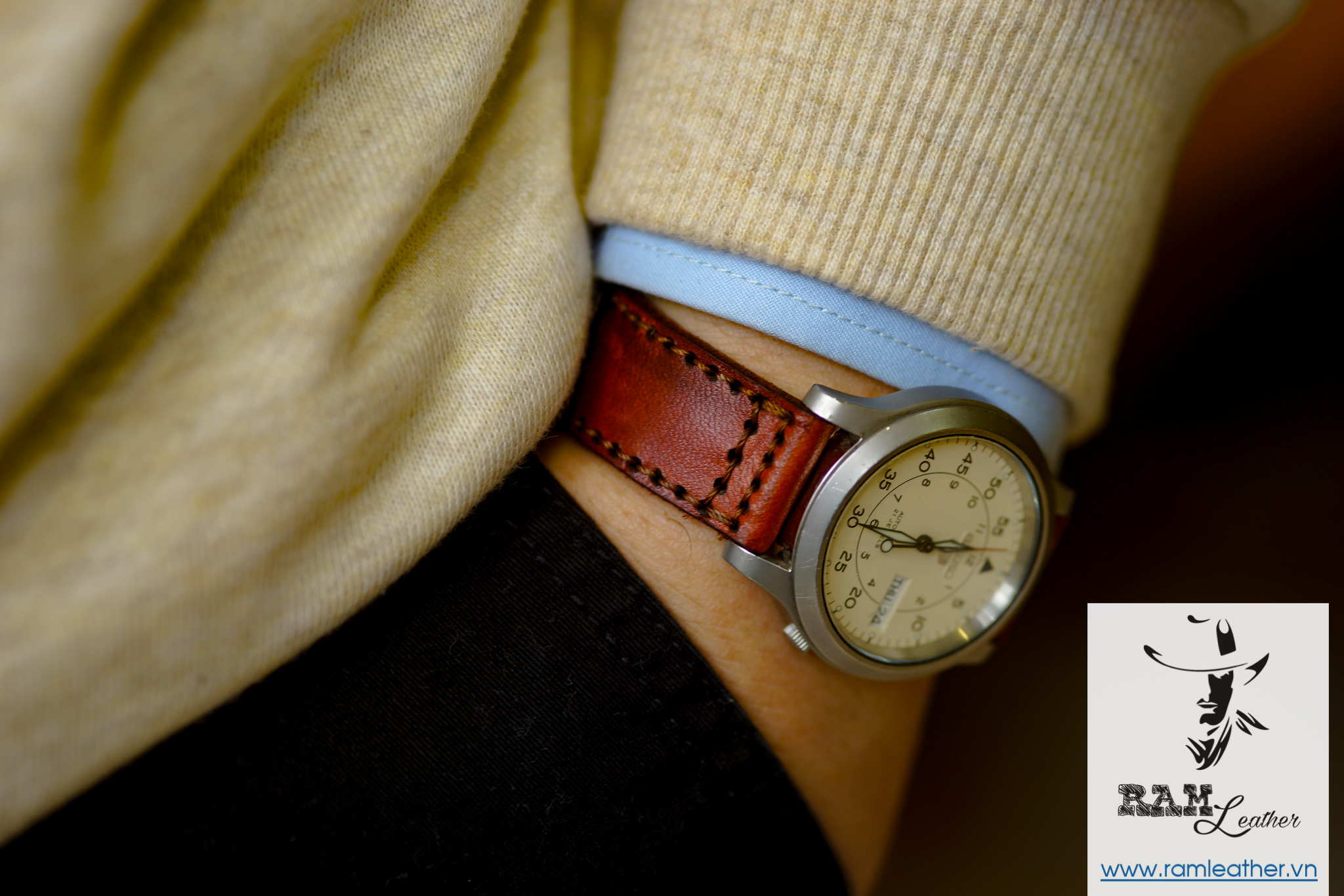 WATCH STRAPS DOUBLE COW LEATHER REAL