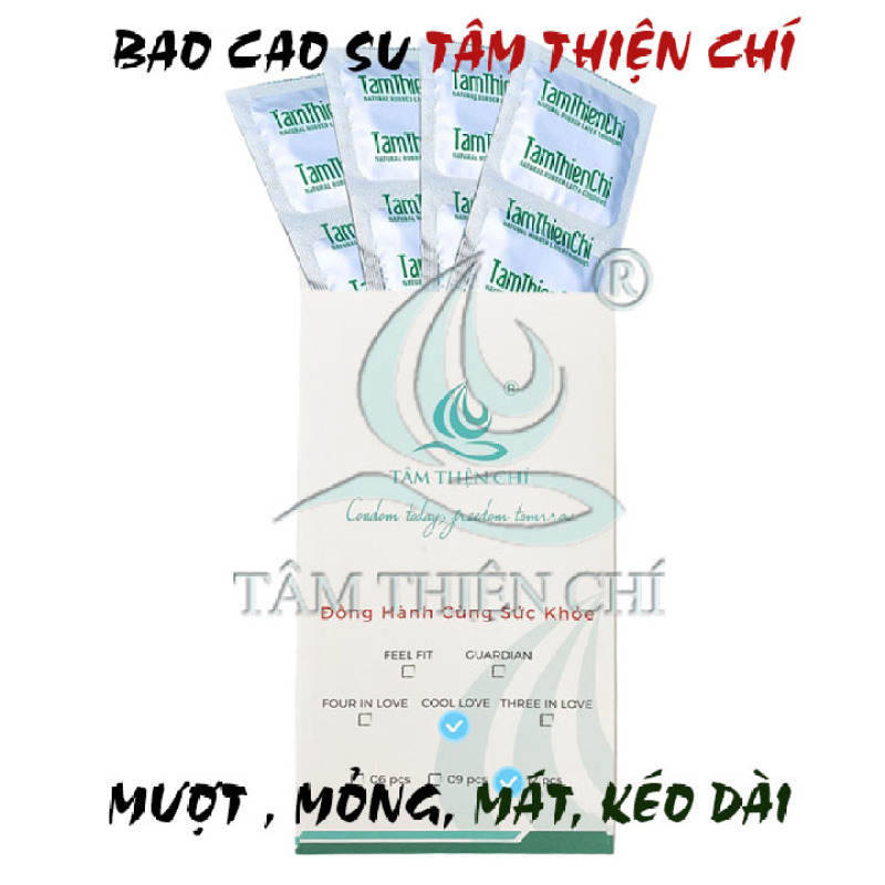 Bao cao su Tâm Thiện Chí ICE COOL LOVE lạnh kéo dài túi 10 chiếc TTC
