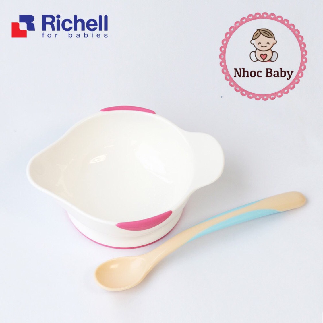 Bộ bát và thìa ăn dặm Richell ()