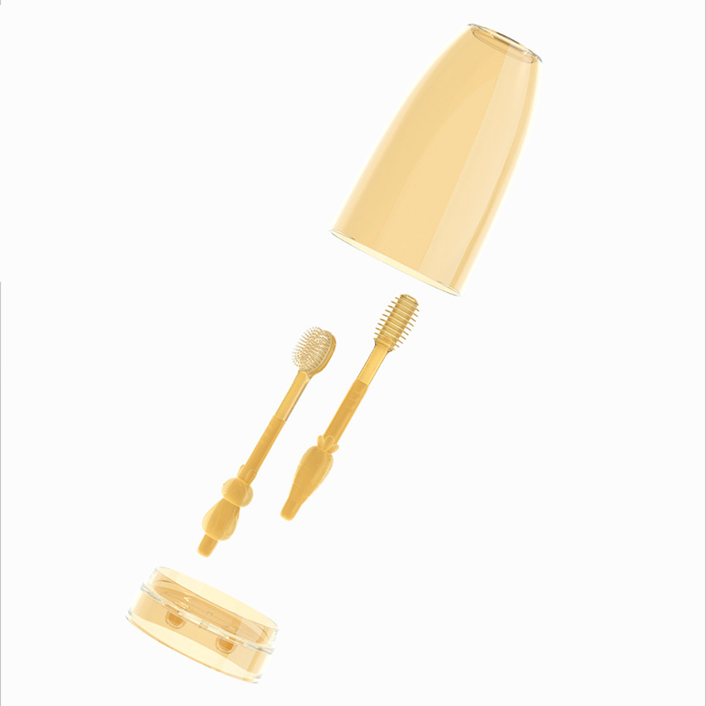 Set rơ lưỡi và bàn chải đánh răng silicon cho bé từ 0 - 18 tháng