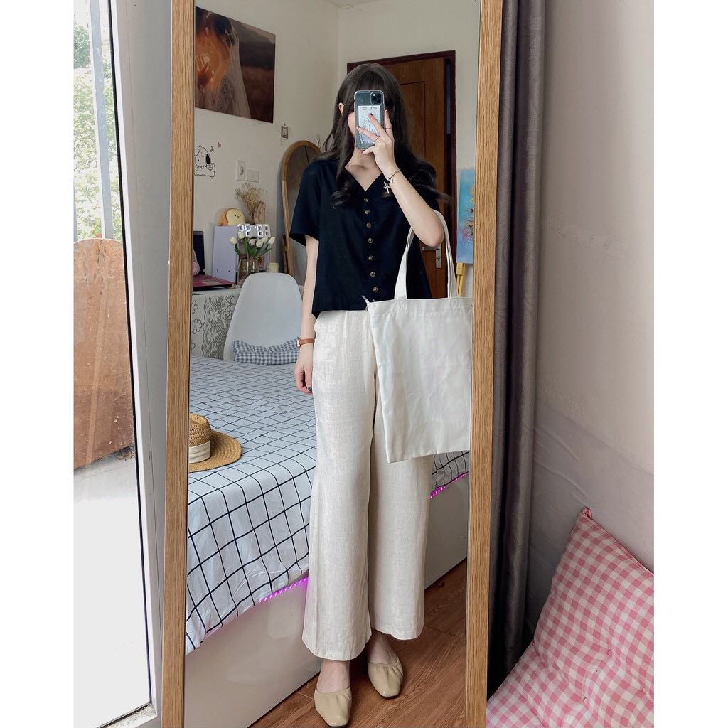 Áo Sơ Mi Nữ Công Sở Tay Cộc [nana store]