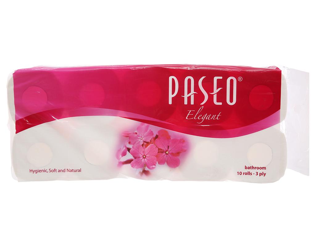 Combo 4 lốc Giấy vệ sinh Paseo 10 cuộn 3 lớp