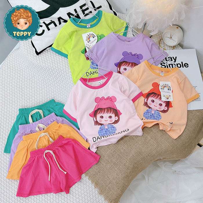 Bộ đồ mặc nhà chibi xinh cho bé gái
