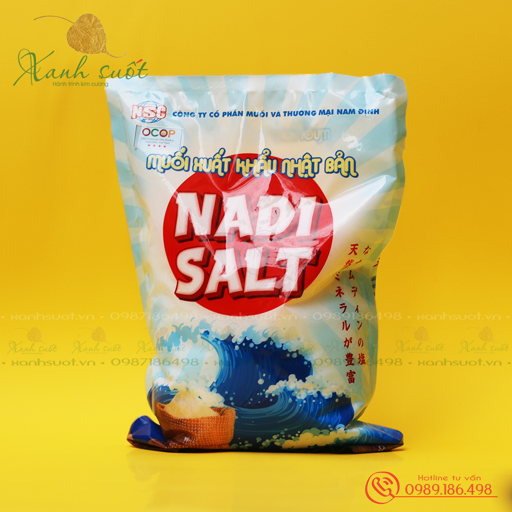 Muối hột nadi- muối xuất nhật- 100% muối biển, không tẩy trắng, tiêu chuẩn xuất khẩu