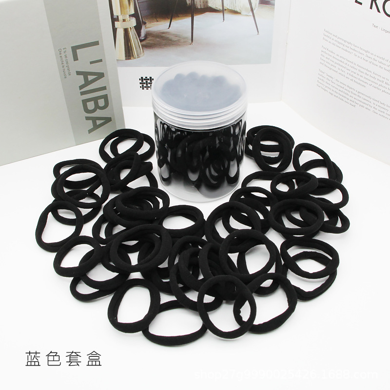Hộp 50 cột tóc thun đơn giản ( loại mềm cho bé).