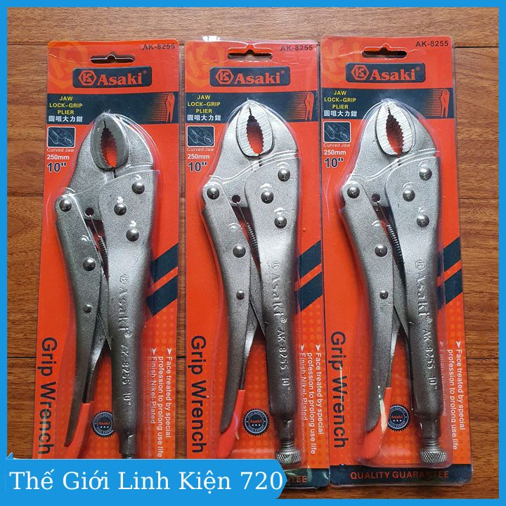 Kìm chết Asaki 10 inch mũi cong