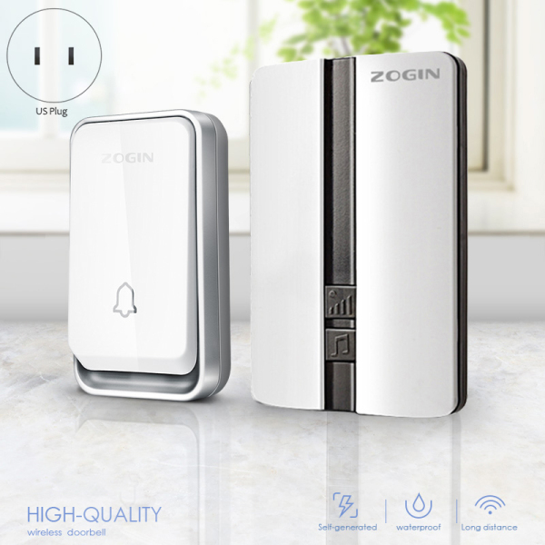 Bảng giá ZOGIN Wireless Doorbell Waterproof with No Battery Self Powered Smart Home Security Alarm System Door Ring