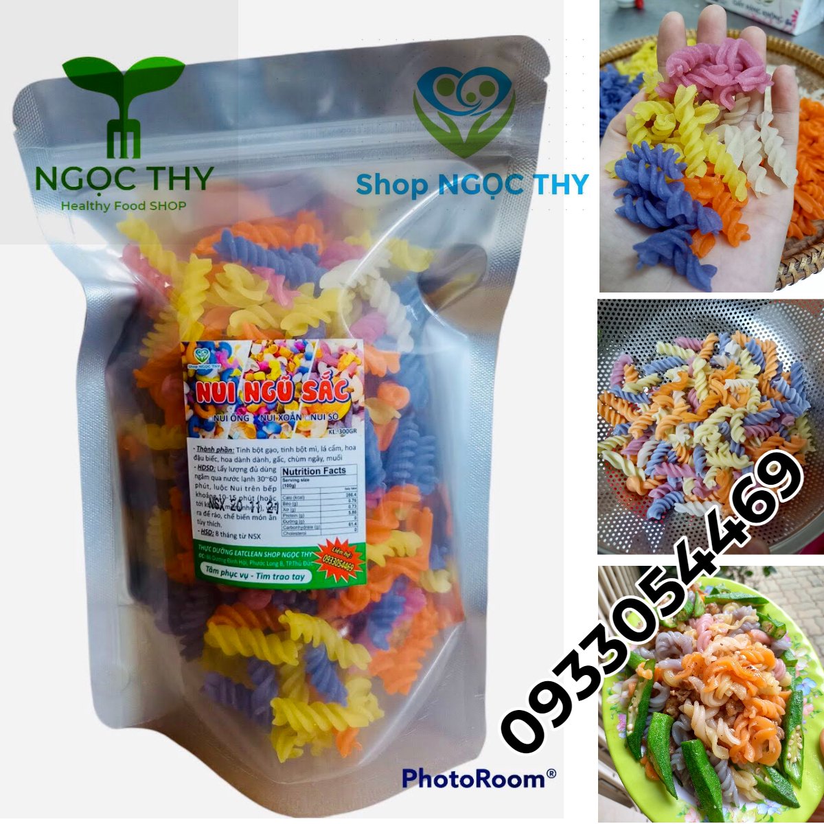 Vegetable twist Pasta 100% natural 300gr/package