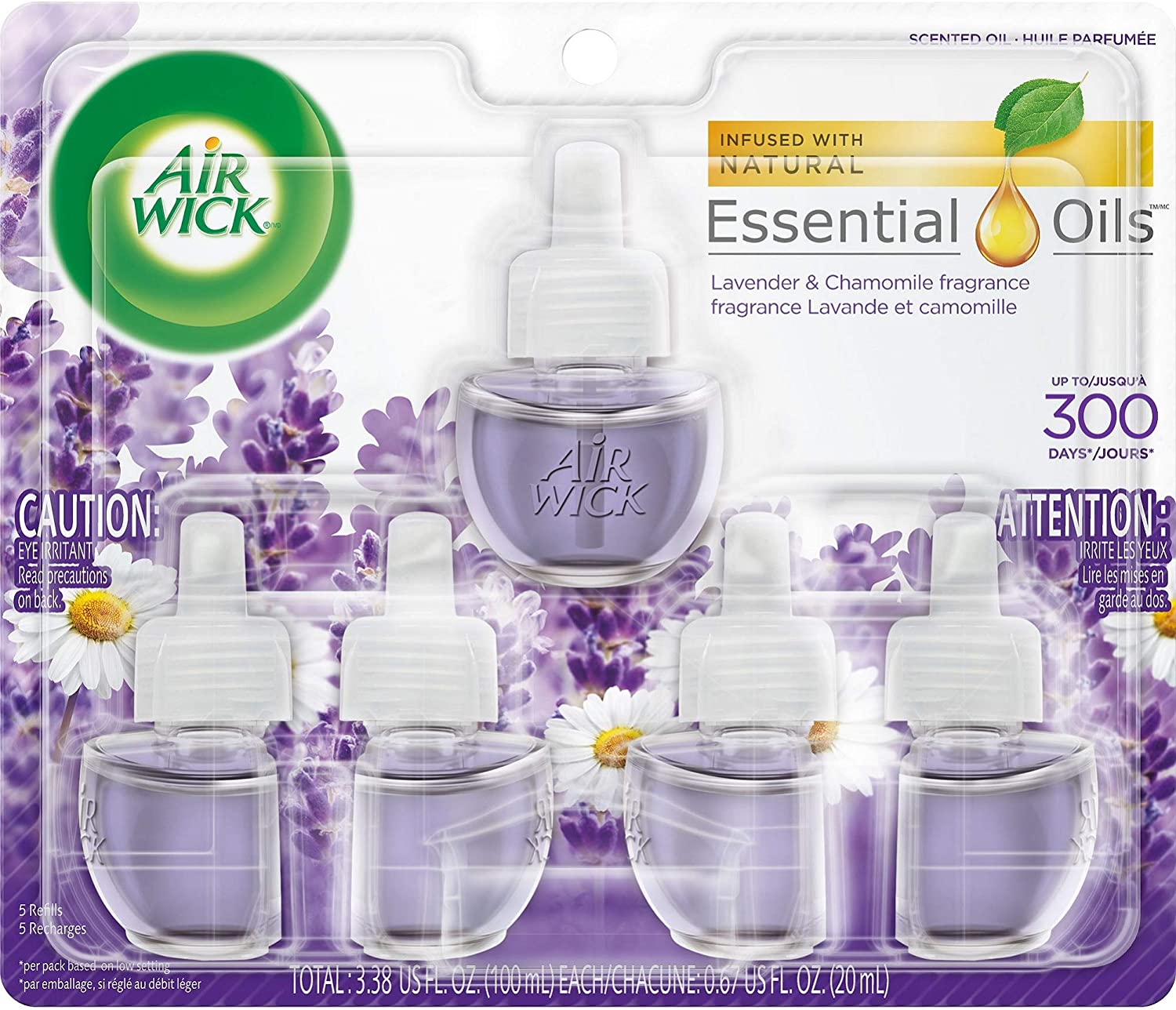 Bộ 5 chai tinh dầu thơm phòng Air Wick Scented Oil Air Freshener Lavender