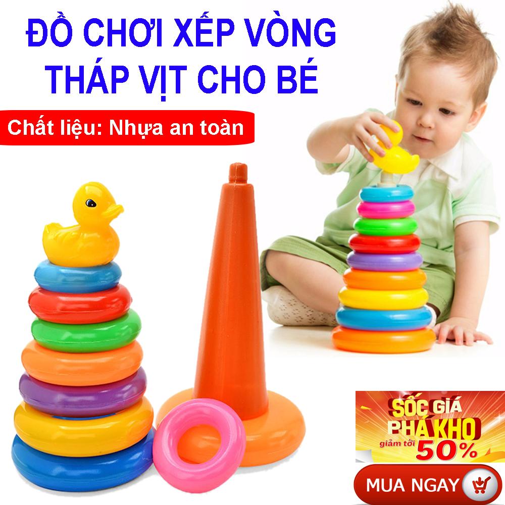 Đồ Chơi Tháp Vịt Xếp Chồng Vòng Tròn Cho Bé