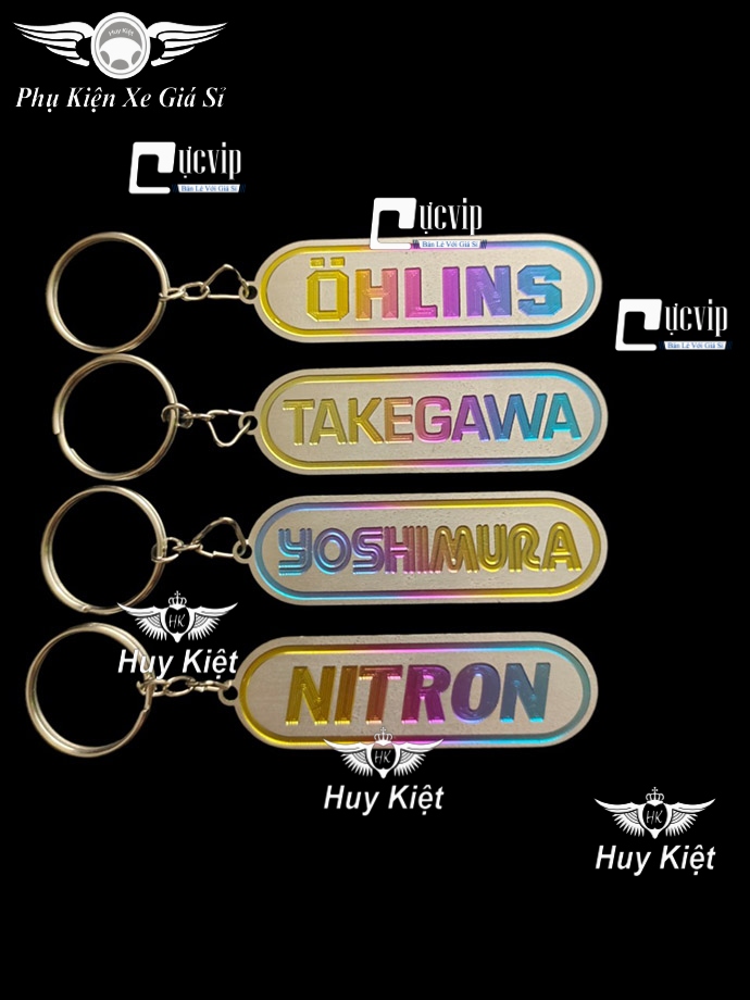 Móc Khóa Titan Logo Ohlins, Takegawa, Yoshimura, Nitron MS4349
