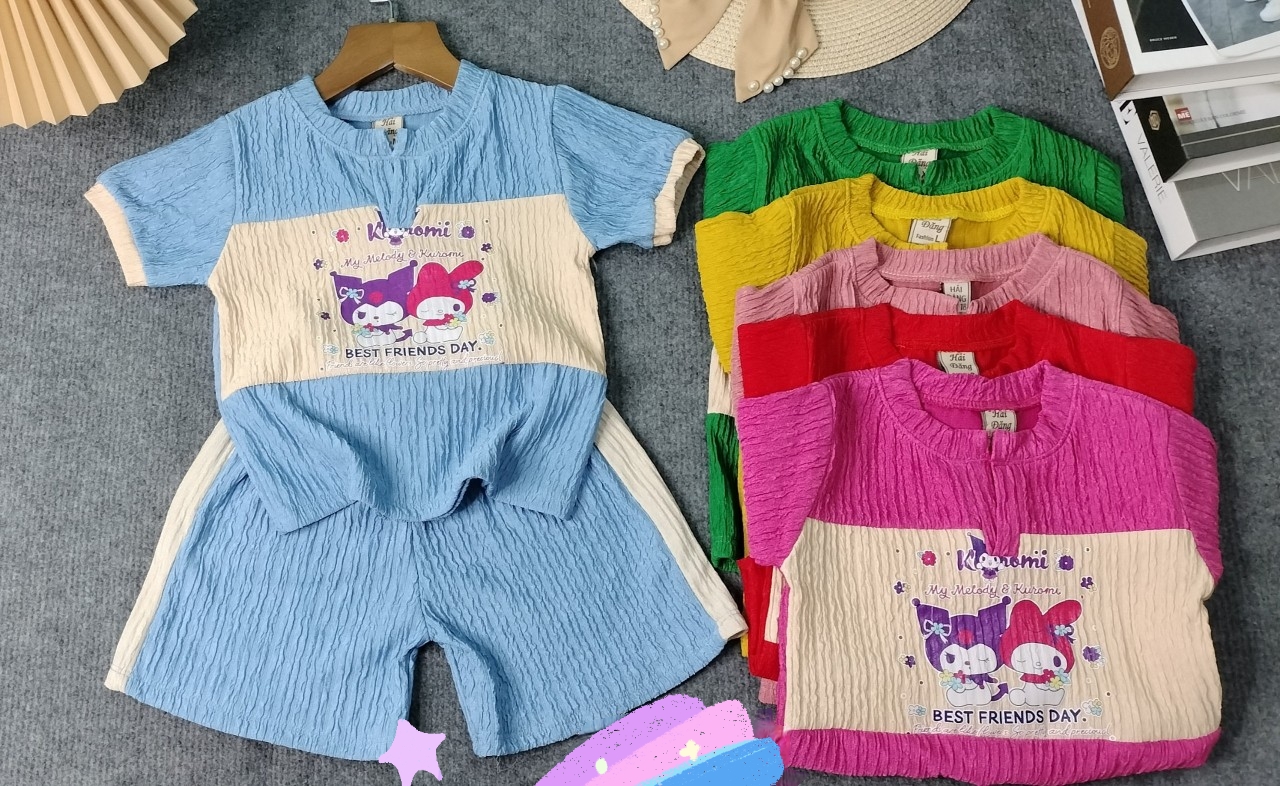 Bộ Thun Xốp Nhật Tay Ngắn Bé (6-18kg) (giao màu ngẫu nhiên)