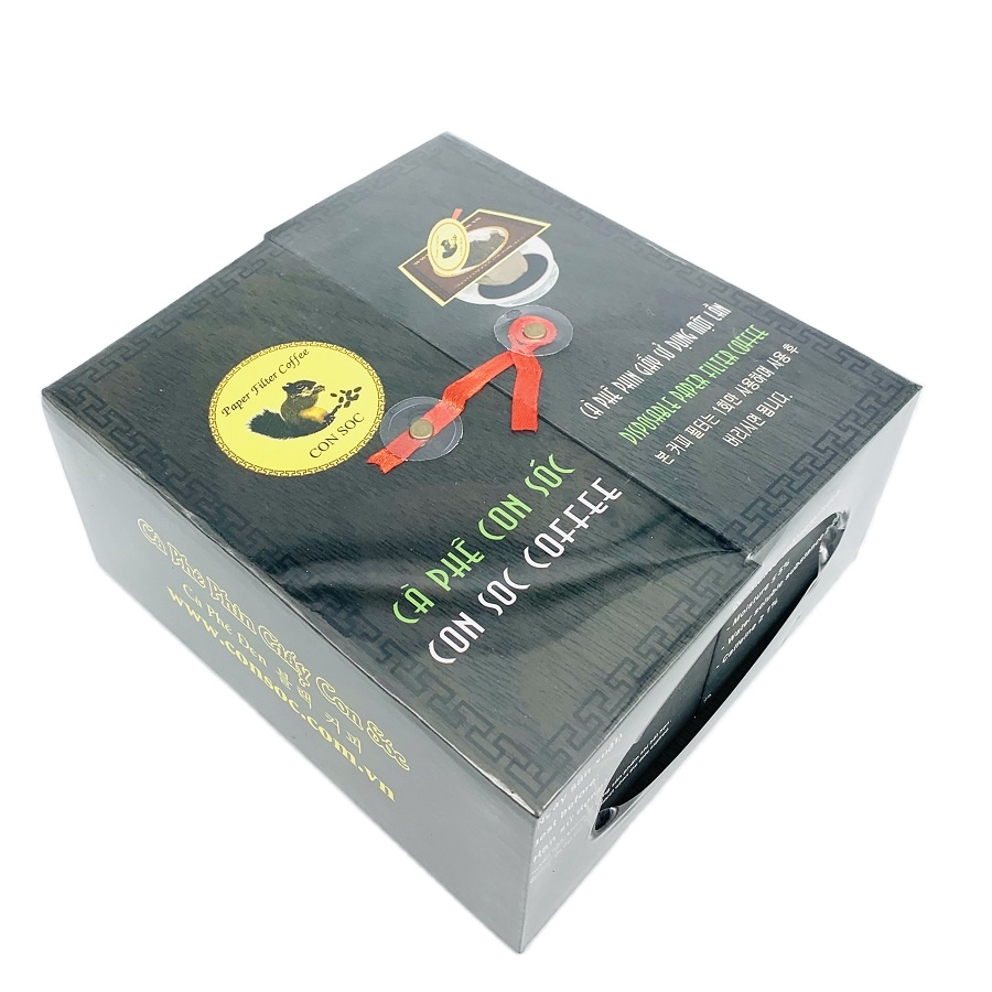 Cà phê Con Sóc Phin Lọc Đen Đôi( Hộp 20 Gói)