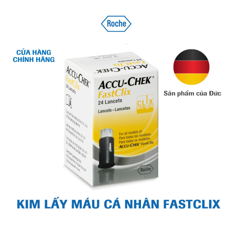 Kim lấy máu cá nhân Accu-Chek Fastclix. Hộp 24 kim