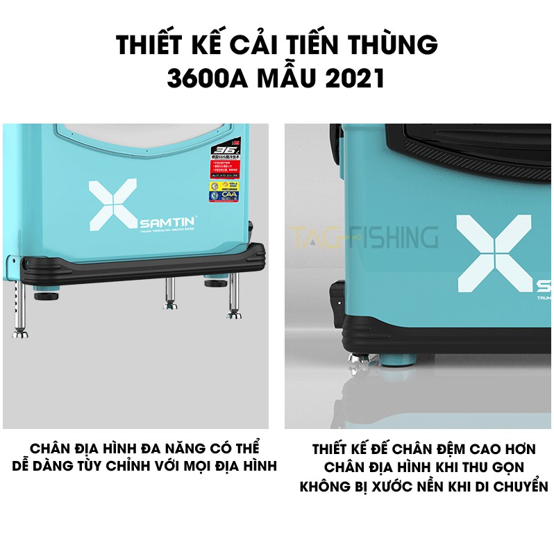 Thùng Câu Cá Xsamtin 36L Phiên Bản 2021
