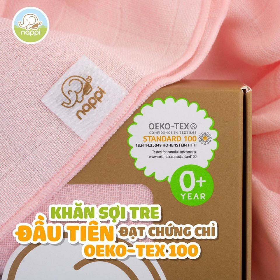 NAPPI _Khăn đa năng Sợi tre 120* 120cm ( Made in Thai Lan )