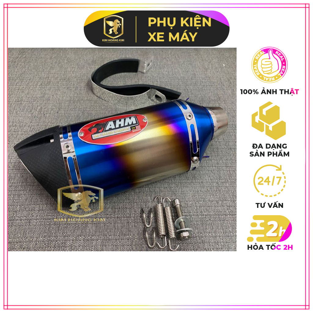 Lon pô tăng ahm m3 titan 1.1 tặng kèm tiêu nhôm cnc theo pô , uy tín, chất lượng, mua ngay